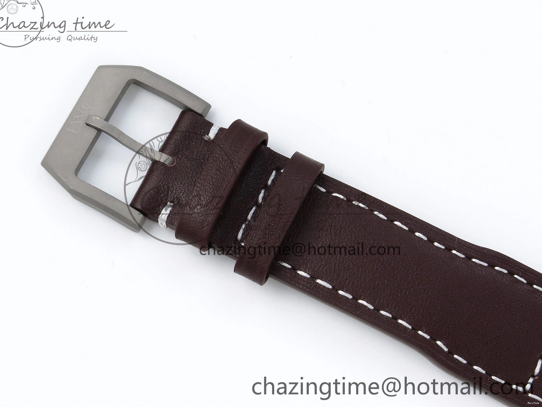 MIROTIME 1224 Pilot Mark XVIII Titanium BLSF 1:1 Best Edition Black Dial on Brown Leather Strap MIYOTA Popular 7020